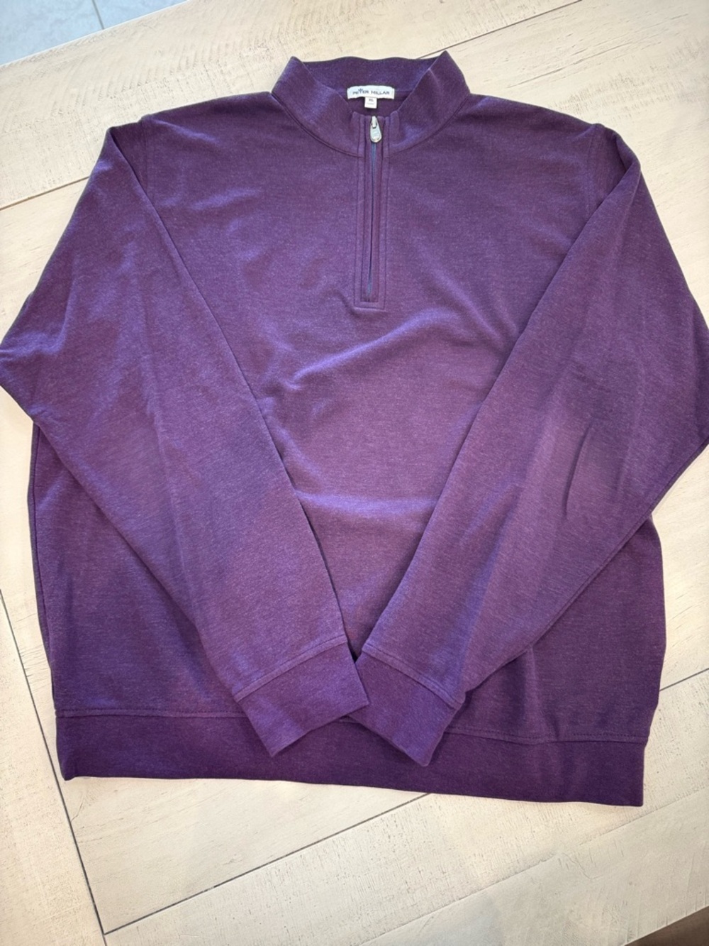 Peter Millar Men's Zip-Neck Sweater in Deep Plum